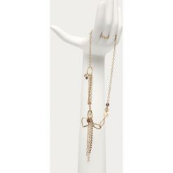 Guess Jeans - Naszyjnik. Szare naszyjniki damskie Guess Jeans, metalowe. W wyprzedaży za 159,90 zł.