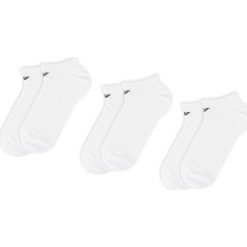 Zestaw 3 par niskich skarpet męskich EMPORIO ARMANI - 300008 CC134 00010 White. Białe skarpetki męskie Emporio Armani, bez wzorów, z elastanu. W wyprzedaży za 79,00 zł.