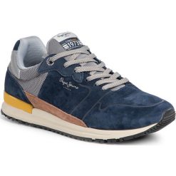 Sneakersy PEPE JEANS - Tinker Pro Racer PMS30582 Navy 595. Niebieskie sneakersy męskie Pepe Jeans, bez zapięcia. W wyprzedaży za 259,00 zł.