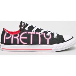 Converse - Tenisówki dziecięce. Czarne trampki dziewczęce Converse, bez wzorów, z materiału, bez zapięcia. Za 199,90 zł.