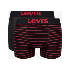 Levi's® Vintage Stripe Boxers 2 pcs Czarny Czerwony. Czerwone bokserki męskie bez wzorów, z elastanu. Za 102,95 zł.