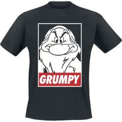 Snow White and the Seven Dwarves Grumpy T-Shirt czarny. Czarne koszulki męskie Snow White and the Seven Dwarves, l, bez wzorów, bez kołnierzyka. Za 74,90 zł.
