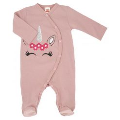 Makoma Śpioszki Dziewczęce Unicorn 56 Różowe. Różowe kombinezony dziewczęce marki Makoma, z bawełny. Za 49,00 zł.