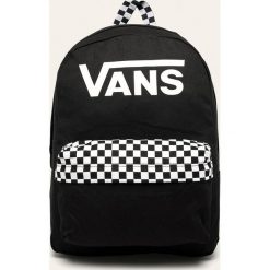 Vans - Plecak. Czarne plecaki damskie Vans, z nadrukiem, z bawełny. W wyprzedaży za 179,90 zł.