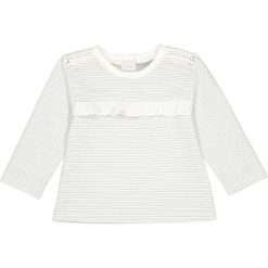 Bluza w błyszczące prążki, 1 mies. - 3 lata. Szare bluzy dziewczęce marki La Redoute Collections, w paski, z bawełny, z długim rękawem, długie. Za 64,64 zł.