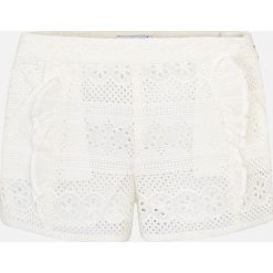 Mayoral - Szorty dziecięce 110-134 cm. Białe spodenki dziewczęce Mayoral, bez wzorów, z bawełny, casualowe. W wyprzedaży za 59,90 zł.