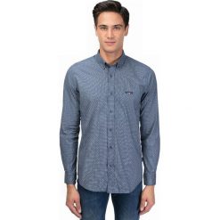 Koszula w kolorze niebieskim ze wzorem. Niebieskie koszule męskie GALVANNI, xl, bez wzorów, button down, bez rękawów. W wyprzedaży za 159,95 zł.