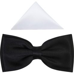 Czarna szeroka mucha męska z białą poszetką B14. Czarne muszki męskie Modini Moda Męska, na co dzień, bez wzorów, z tkaniny, eleganckie. W wyprzedaży za 45,00 zł.