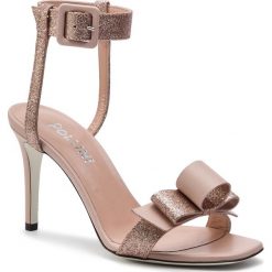 Sandały POLLINI - SA16458C07T6191A Nud. Różowe klapki damskie Pollini, z aplikacjami, ze skóry. W wyprzedaży za 759,00 zł.