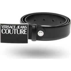 PASEK VERSACE JEANS COUTURE. Szare paski męskie Versace Jeans Couture, w paski, z jeansu. Za 419,00 zł.