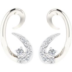 Złote kolczyki-wkrętki z diamentami. Szare kolczyki damskie Art of Diamond & Co., z diamentem, złote. W wyprzedaży za 725,95 zł.