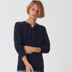 Sweter z guzikami - Granatowy. Niebieskie swetry męskie House, s, bez wzorów, bez kołnierzyka, bez kaptura. Za 79,99 zł.