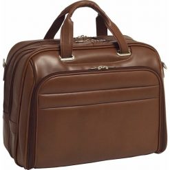 Torba MCKLEIN Springfield 17 cali Brązowy. Pomarańczowe plecaki męskie Mcklein, w paski, biznesowe. Za 1017,99 zł.