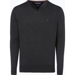 Swetry klasyczne męskie: Tommy Hilfiger – Sweter męski z dodatkiem jedwabiu, szary