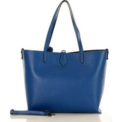 Marco mazzini torebka shopper xxl glamour classic blue. Niebieskie torby damskie na zakupy MAZZINI, bez wzorów, ze skóry, street, bez dodatków. W wyprzedaży za 329,00 zł.