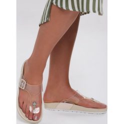 Beżowe Japonki Very Careful. Brązowe klapki damskie Renee, bez wzorów, bez obcasa. Za 59,99 zł.