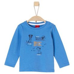 S.Oliver Bluzka Ze Szczeniaczkiem 80 Niebieska. Niebieskie t-shirty chłopięce marki S.Oliver, bez wzorów, z materiału, bez rękawów. Za 45,00 zł.