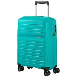 American Tourister Walizka Podróżna Sunside 55 Cm Turkusowa. Niebieskie walizki marki American Tourister, bez wzorów, eleganckie. Za 368,00 zł.