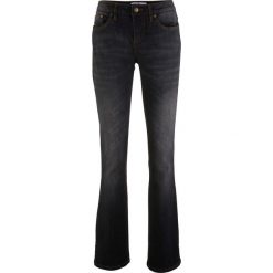 Wygodne dżinsy ze stretchem BOOTCUT bonprix czarny. Czarne jeansy damskie bonprix, z jeansu. Za 74,99 zł.