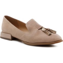 Lordsy KAZAR - Alma 28798-02-B3 Beige. Brązowe półbuty damskie Kazar, ze skóry, na wysokim obcasie, na płaskiej podeszwie. Za 449,00 zł.