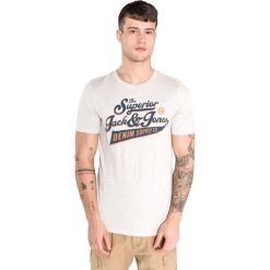 Jack & Jones Koszulka Beżowy. Brązowe podkoszulki męskie Jack & Jones, l, z haftami, z bawełny, z krótkim rękawem. Za 57,95 zł.