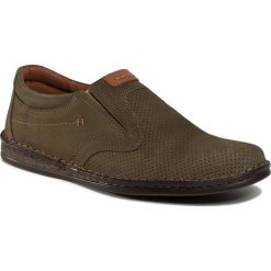 Półbuty KRISBUT - 4893C-10-9 Zielony. Zielone półbuty męskie Krisbut, na co dzień, bez wzorów, ze skóry, eleganckie, bez zapięcia. Za 259,00 zł.
