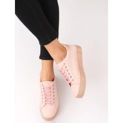 Trampki damskie różowe ELIZA. Różowe buty sportowe damskie FunKee.pl, bez wzorów, z tkaniny, sportowe. Za 67,99 zł.