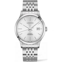 LONGINES Record L2.821.4.72.6. Szare zegarki męskie marki LONGINES, ze stali. Za 7710,00 zł.