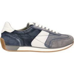 Półbuty GEOX. Niebieskie półbuty skórzane męskie marki Geox. Za 369,90 zł.