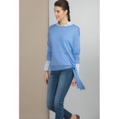 Swetry damskie: Sweter z wiązaną szarfą