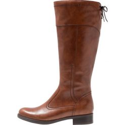 Pier One Kozaki sznurowane cognac. Brązowe buty zimowe damskie Pier One, z materiału. Za 419,00 zł.