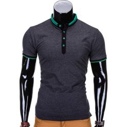 T-shirty męskie: T-SHIRT MĘSKI Z NADRUKIEM S765 – GRAFITOWY