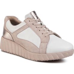 Sneakersy TAMARIS - 1-23709-24 Rose Comb 596. Białe półbuty damskie Tamaris, z zamszu. W wyprzedaży za 279,00 zł.