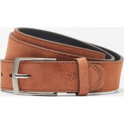 Pasek ps209 brąz. Szare paski męskie Recman, w paski, z jeansu, eleganckie. Za 79,00 zł.