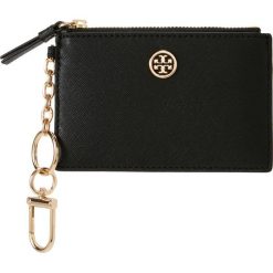 Portfele damskie: Tory Burch ROBINSON CARD CASE KEY FOB Portfel black / royal navy