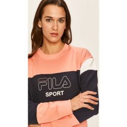 Fila - Bluza. Niebieskie bluzy damskie Fila, s, z nadrukiem, z bawełny, bez rękawów, bez kaptura. W wyprzedaży za 179,90 zł.