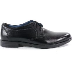 PÓŁBUTY WIZYTOWE MOR QOM109 CZA. Buty wizytowe męskie MOREK, ze skóry, bez zapięcia. Za 159,00 zł.