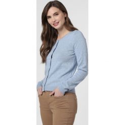 Marie Lund - Kardigan damski, niebieski. Niebieskie swetry damskie Marie Lund, m, bez wzorów, eleganckie, bez rękawów, bez kaptura. Za 229,95 zł.