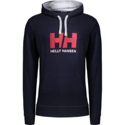 Bluza HELLY HANSEN HH LOGO HOODIE Granatowy. Niebieskie bluzy męskie marki Helly Hansen, na lato, z nadrukiem, z bawełny, z kapturem, bez rękawów, z kapturem. W wyprzedaży za 248,00 zł.