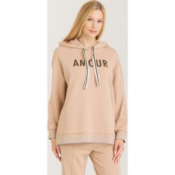 BLUZA TWINSET U&B. Szare bluzy damskie Twinset U&B, s, z aplikacjami, bez rękawów, z kapturem. Za 599,00 zł.