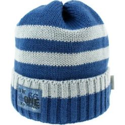 Czapka zimowa CZ 036C biało-niebieska r. 50-54. Białe czapeczki niemowlęce Proman, na zimę. Za 41,99 zł.