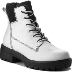 Trapery TAMARIS - 1-25214-21 White/Black 125. Białe trapery damskie Tamaris, z materiału, klasyczne. W wyprzedaży za 269,00 zł.
