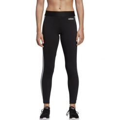 DAMSKIE LEGINSY ADIDAS 3 STRIPES (S). Czarne legginsy sportowe damskie Adidas, s, w paski, z bawełny, na fitness i siłownię. Za 129,99 zł.