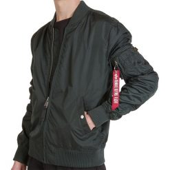 ALPHA INDUSTRIES MA-1 TT > 191103353. Czerwone kurtki męskie Alpha Industries, xxl, bez wzorów, z dzianiny, klasyczne, bez kaptura. Za 629,99 zł.