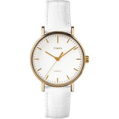 Timex Fairfield TW2R49300S. Białe zegarki damskie Timex, pozłacane. W wyprzedaży za 241,00 zł.