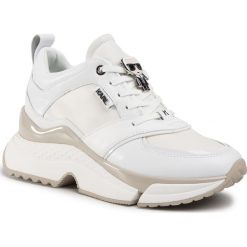 Sneakersy KARL LAGERFELD - KL61633 White Lthr/Textile. Białe półbuty damskie KARL LAGERFELD, ze skóry. Za 1019,00 zł.