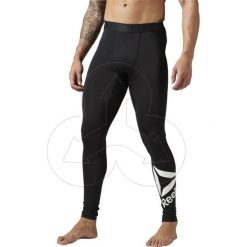 Legginsy męskie Reebok czarne BK4176. Czarne spodnie męskie Reebok, m, z tkaniny, biznesowe. W wyprzedaży za 119,99 zł.