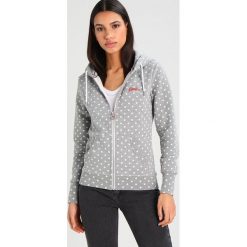 Bluzy damskie: Superdry LABEL ZIPHOOD Bluza rozpinana mid grey marl