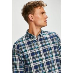 Tommy Hilfiger - Koszula. Szare koszule męskie na spinki TOMMY HILFIGER, l, w kratkę, z bawełny, button down, z długim rękawem. Za 299,90 zł.