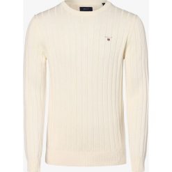 Gant - Sweter męski, beżowy. Brązowe swetry męskie GANT, m, bez wzorów, sportowe, bez kołnierzyka, bez kaptura. Za 449,95 zł.